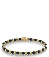 Mix Black Madonna - 4mm - yellow gold plated