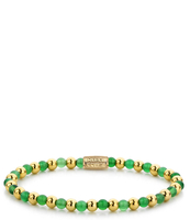 Mix Green Harmony - 4mm - yellow gold plated