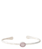 Moonlight Rose Quartz Silver Bracelet
