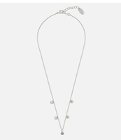Multi Disc Drop Necklace Gold
