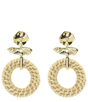 Oorhangers Goud Detail Bamboe