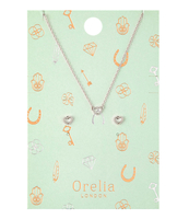 Open Heart Earring Necklace