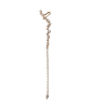 Orelia Crystal Chain Drop Ear Cuff Pale Gold