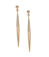Orelia Spear Stud Earrings Pale Gold
