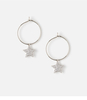 Pave Star Drop Hoops