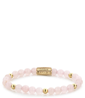 Pink Rose II - 6mm - yellow gold pated S