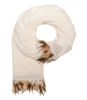 Pleated Feather Scarf