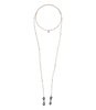 Rainbow Rose Quartz Silver Glasses Cord