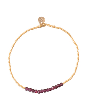 Refined Garnet Gold Plated Bracelet