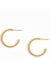 Rope Twist Small Hoop Earrings