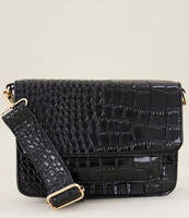 Schoudertas croco print