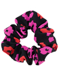 Scrunchie roze/rode bloemen