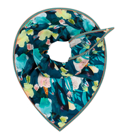 Shawl Flower Play Indigo