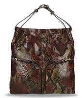 Shoulderbag L Shiny Printed Leather