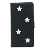 Silver Colored Reversed Star Booktype Huawei P9 Lite