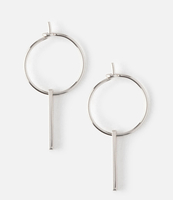 Small Metal Bar Drop Hoops
