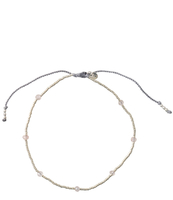 Spring Rose Quartz Silver Anklet