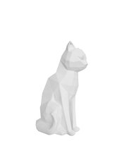 Statue Origami Cat sitting polyresin