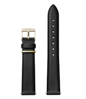 Strap 16 mm Leather Gold Plated