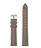 Strap 16 mm Leather Silver Plated
