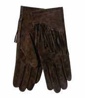 Suede Glove With Fringe