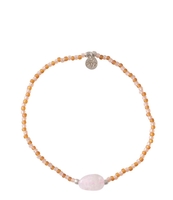 Summer Rose Quartz Silver bracelet
