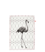 Tea Towel Flamingo Stretched Hexagon
