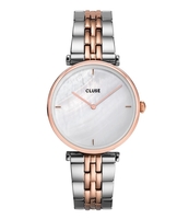 Triomphe 5 Link Rose Gold Plated White Pearl