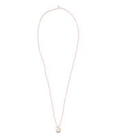 Truly Rose Quartz Hamsa Silver Necklace