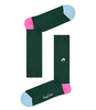 Ying Yang Cow Embroidery Rib Socks