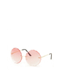 Zonnebril rond & roze glazen