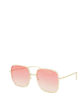 Zonnebril vierkant & roze glazen