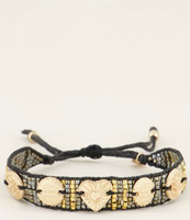 Zwarte armband bedels & kraaltjes