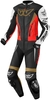 Berik Monza Dames tweedelige motorfiets lederen pak,  zwart-rood-goud,  afmeting 44 voor vrouw