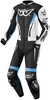 Berik Monza Dames tweedelige motorfiets lederen pak,  zwart-wit-blauw,  afmeting 48 voor vrouw
