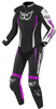 Berik Monza One Piece Motorfiets Lederen Pak,  zwart-donkerrood,  afmeting 50 voor vrouw