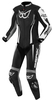 Berik Monza One Piece Motorfiets Lederen Pak,  zwart-grijs-wit,  afmeting 50 voor vrouw