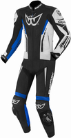 Berik Monza Tweedelige motorfiets lederen pak,  zwart-wit-blauw,  afmeting 60