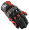 Berik Nador Motorfiets Handschoenen,  zwart-rood,  afmeting 2XL voor man