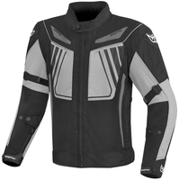 Berik Nardo Evo Waterdichte motorfiets textiel jas,  zwart-grijs,  afmeting 60