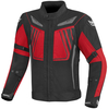 Berik Nardo Evo Waterdichte motorfiets textiel jas,  zwart-rood,  afmeting 58