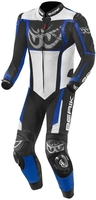 Berik NexG Één stuk motorfiets leder pak,  zwart-grijs-blauw,  afmeting 50