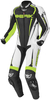 Berik Race-X Één stuk motorfiets leder pak,  zwart-wit-geel,  afmeting 60