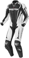 Berik Race-X Twee stuk motorfiets leder pak Zwart Wit 54