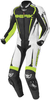 Berik Race-X Twee stuk motorfiets leder pak Zwart Wit Geel 48