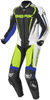 Berik Race-X Tweedelige motorfiets lederen pak,  blauw-geel,  afmeting 50