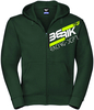 Berik Racing Hoodie met ritssluiting,  wit-groen,  afmeting XL