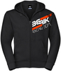 Berik Racing Hoodie met ritssluiting,  zwart-wit,  afmeting XL