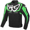 Berik Radic Evo Motorfiets textiel jas,  zwart-wit-groen,  afmeting 60