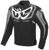 Berik Radic Evo Waterdichte motorfiets textiel jas,  zwart-grijs-wit,  afmeting 60